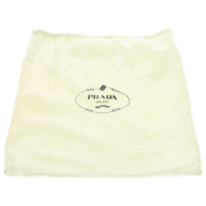 Prada Perforated Logo Handbag Tote Bag Ivory