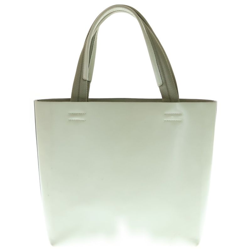Prada Perforated Logo Handbag Tote Bag Ivory