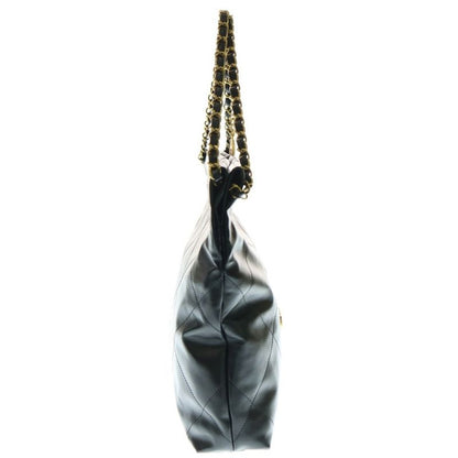 Chanel 22 Small Matelasse Green Shiny Calfskin Gold Hardware Shoulder Bag