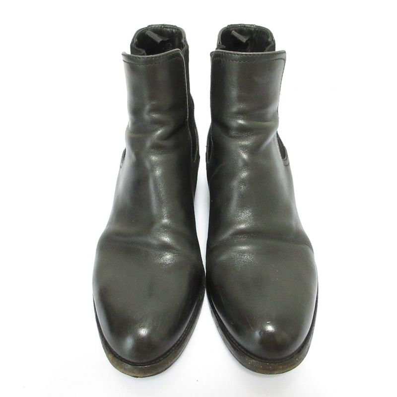 Good Prada Leather Side Gore Chelsea Boots Short Boots Size 39 Equivalent to