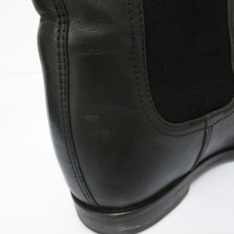 Good Prada Leather Side Gore Chelsea Boots Short Boots Size 39 Equivalent to