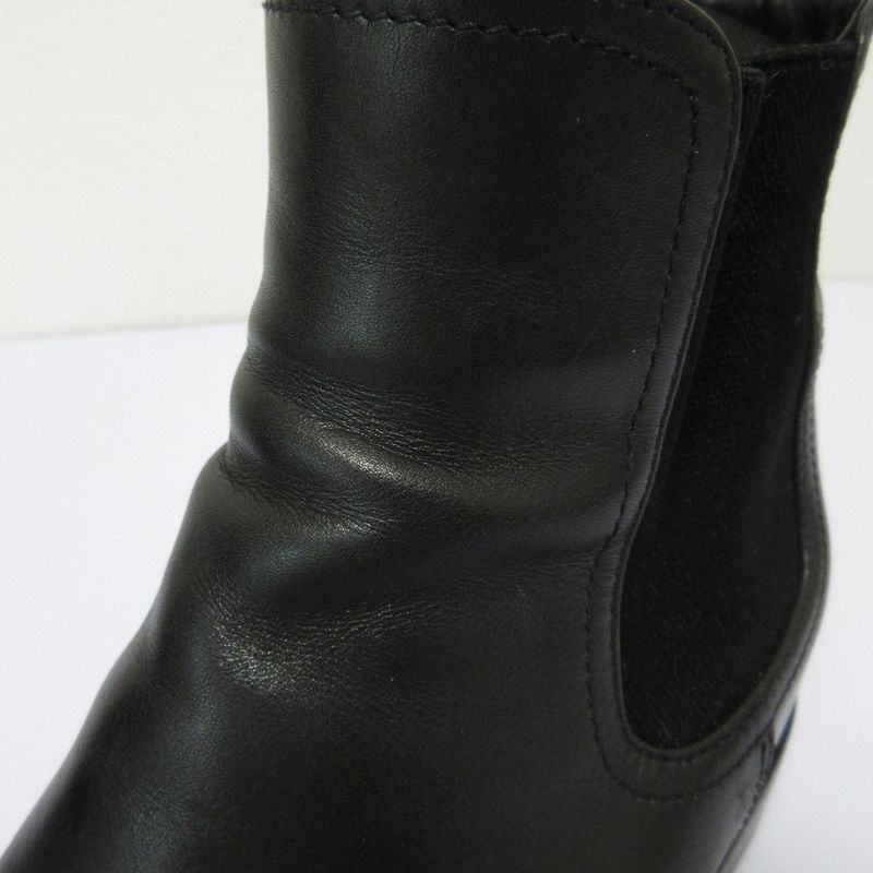 Good Prada Leather Side Gore Chelsea Boots Short Boots Size 39 Equivalent to