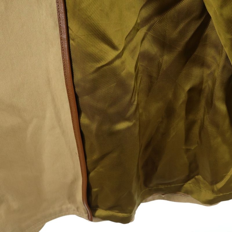 Gucci 20SS Light Cotton Trench COAT Oversized Cotton Chino Leather Trousers