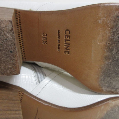 Celine Cubaine Cubane Croc Shape Pressed Leather Short Boots 38 1/2 Equivalent