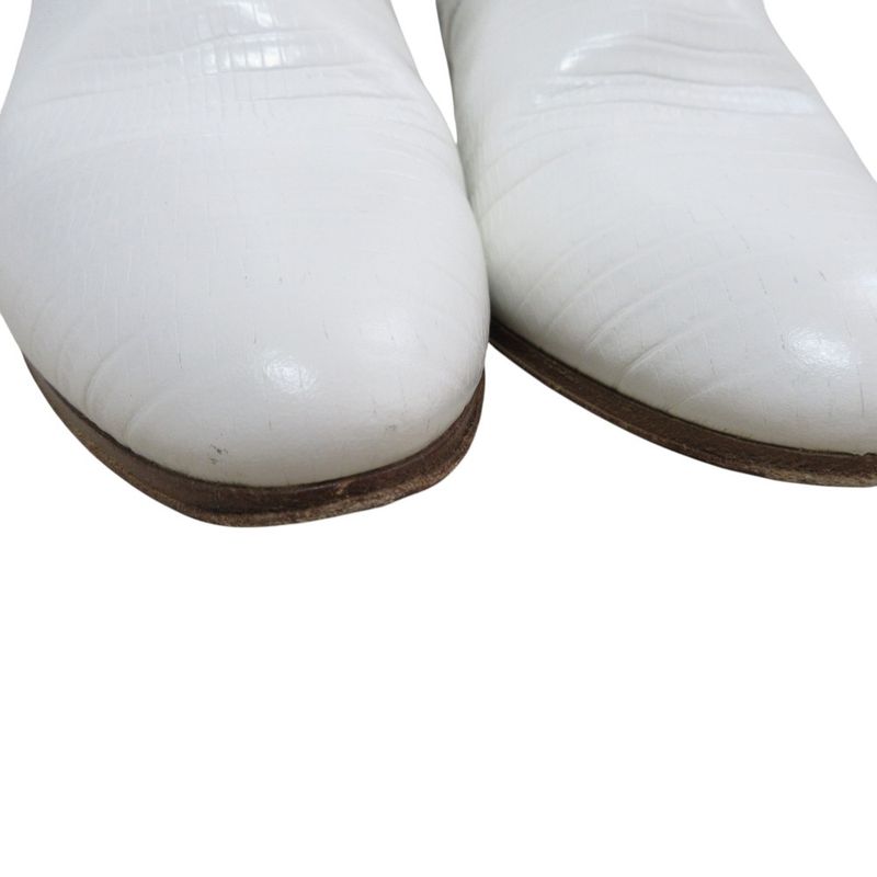 Celine Cubaine Cubane Croc Shape Pressed Leather Short Boots 38 1/2 Equivalent