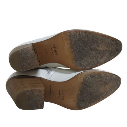 Celine Cubaine Cubane Croc Shape Pressed Leather Short Boots 38 1/2 Equivalent