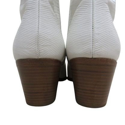 Celine Cubaine Cubane Croc Shape Pressed Leather Short Boots 38 1/2 Equivalent