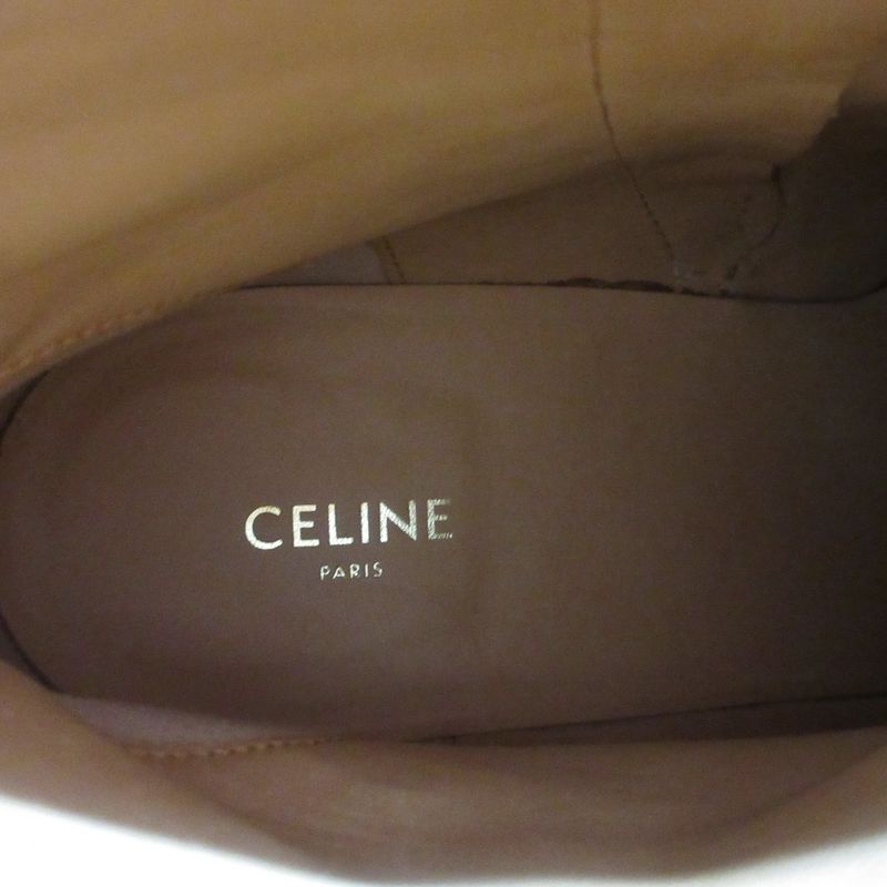 Celine Cubaine Cubane Croc Shape Pressed Leather Short Boots 38 1/2 Equivalent