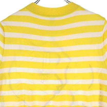 Hermes Twill Raine Silk Switched Short Sleeved Knit Yellow Women's 2e2813dn