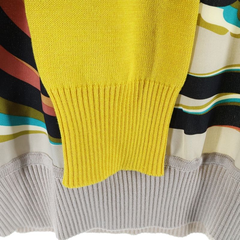 Hermes Brides De Gala Long-sleeved Knit Sweater In Twillaine Silk Women's Multi