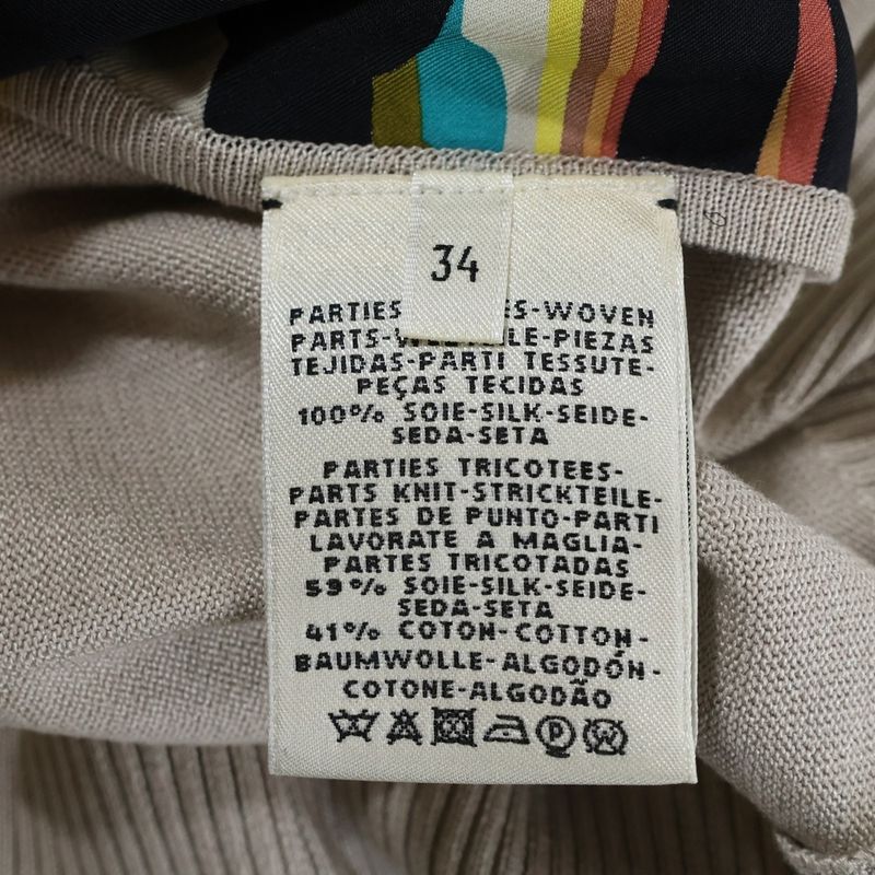 Hermes Brides De Gala Long-sleeved Knit Sweater In Twillaine Silk Women's Multi