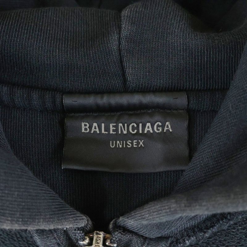 Balenciaga Inside OUT Zip-up Hoodie 790378 Tqvj3 Inside Out Zip-up Hoodie Black