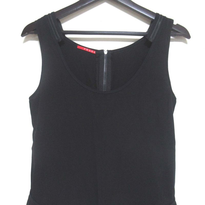 Prada Sport Sleeveless Knee Length Faye Cles Iyer Dress Size 38 Black Women's