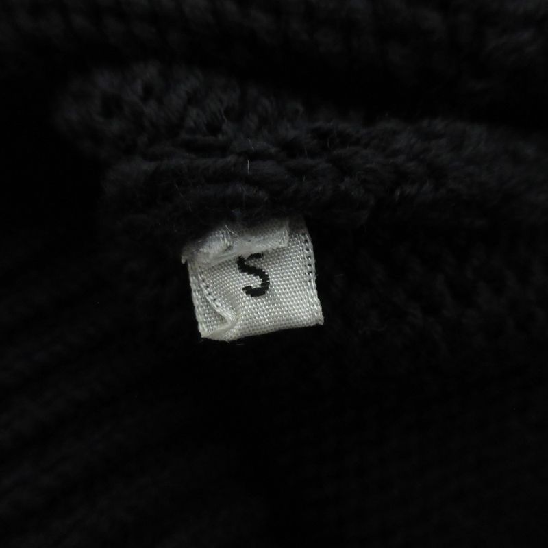 Good Celine Turtleneck Cable Knit Sweater Size S Navy and Red Women's Used