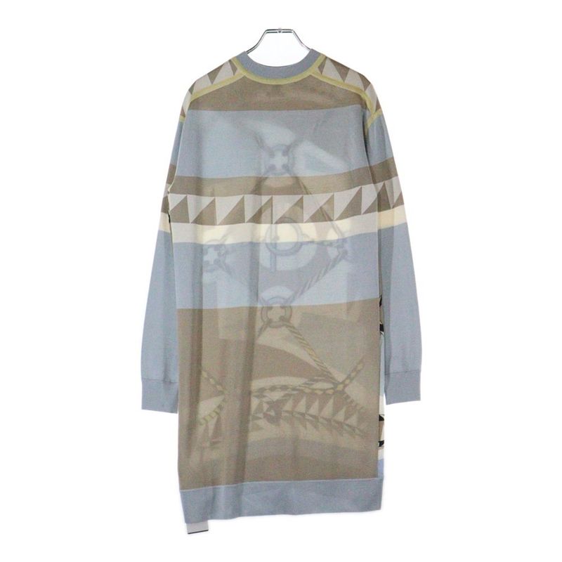 Hermes Twillaine Dress Silk Wool Multi Women's 3h2825dj