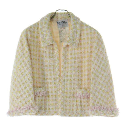 Chanel 1992 Two Pocketed Multicolor Fantasy Tweed Jacket Fancy Tweed Jacket