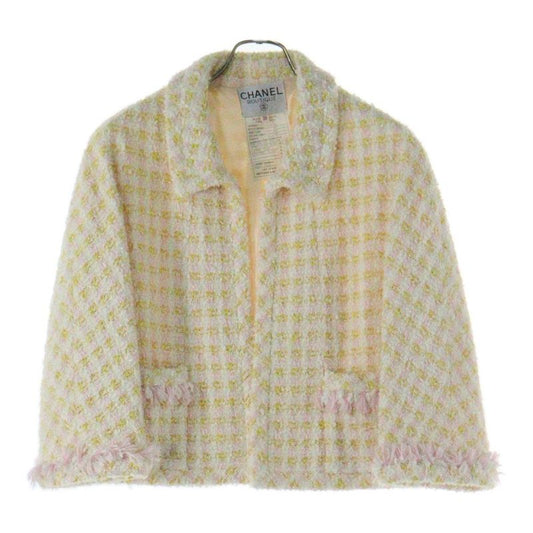 Chanel 1992 Two Pocketed Multicolor Fantasy Tweed Jacket Fancy Tweed Jacket
