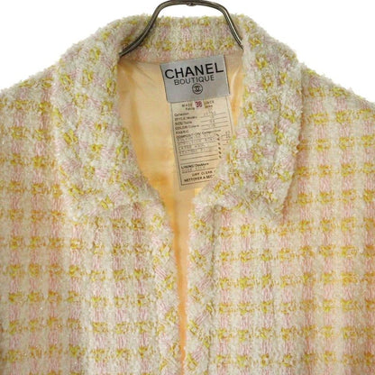 Chanel 1992 Two Pocketed Multicolor Fantasy Tweed Jacket Fancy Tweed Jacket
