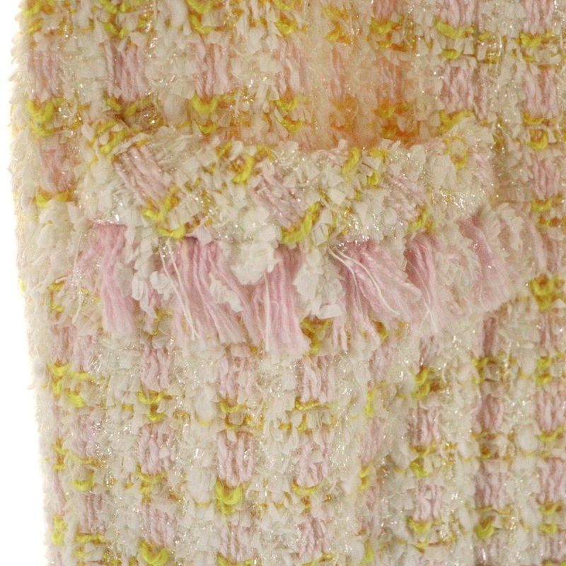 Chanel 1992 Two Pocketed Multicolor Fantasy Tweed Jacket Fancy Tweed Jacket