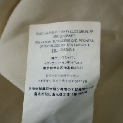 Saint Laurent Paris Silk Plain Long Sleeved Shirt With Plain Ivory Ribbed Wings