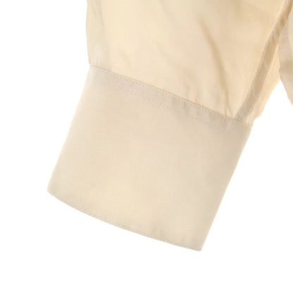 Saint Laurent Paris Silk Plain Long Sleeved Shirt With Plain Ivory Ribbed Wings