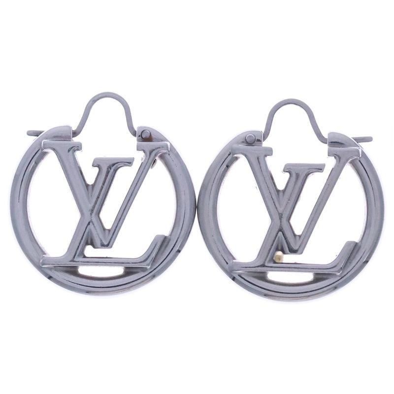 Louis Vuitton Bookle De Reille Louise Earrings Silver M01216