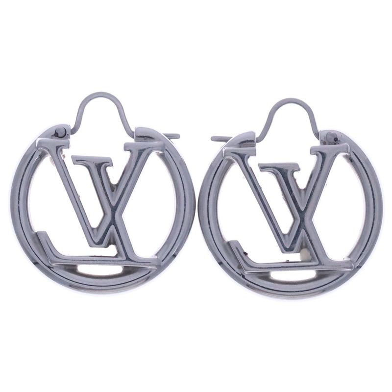 Louis Vuitton Bookle De Reille Louise Earrings Silver M01216