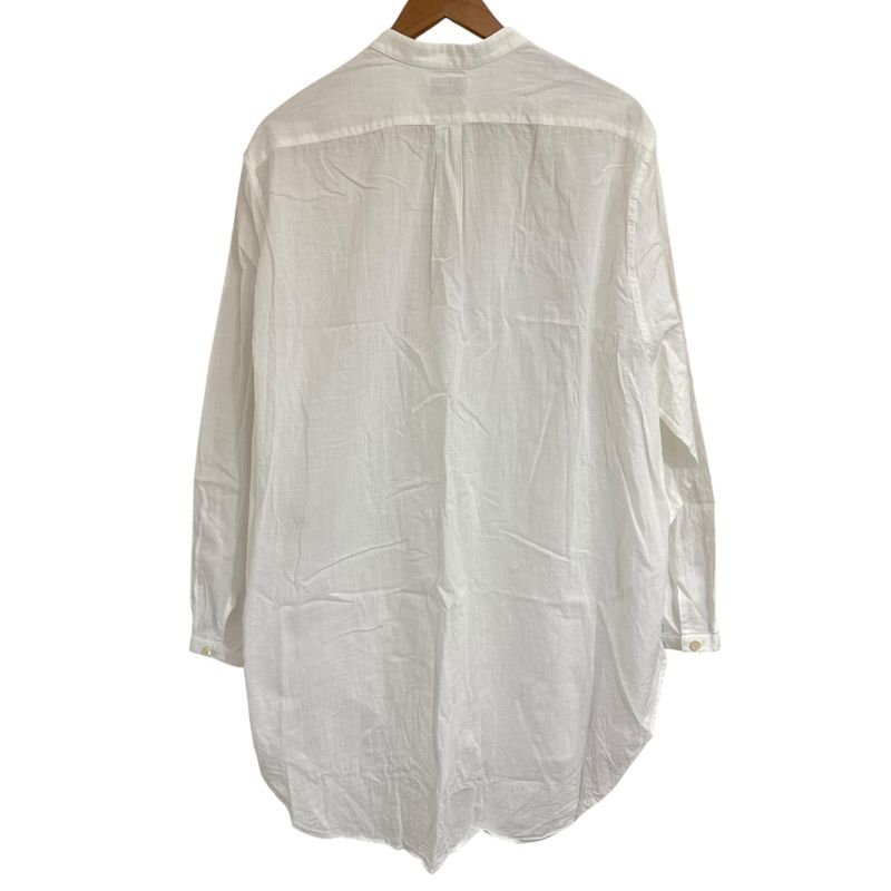Saint Laurent Paris Long Sleeve Open Collar Shirt Oversize D 37 14 1/2 White