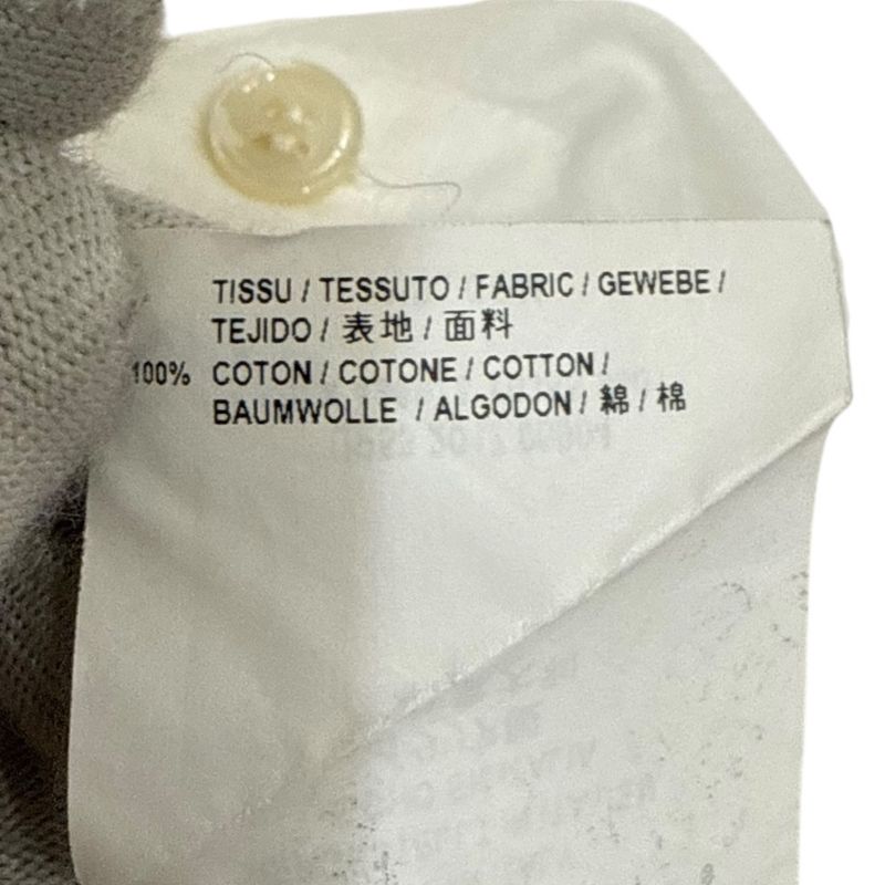 Saint Laurent Paris Long Sleeve Open Collar Shirt Oversize D 37 14 1/2 White