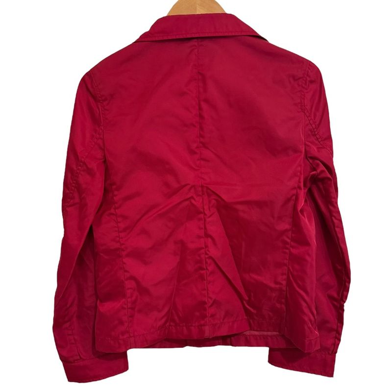 Good Prada Vintage Nylon Jacket Size 42 Red Ladies Used