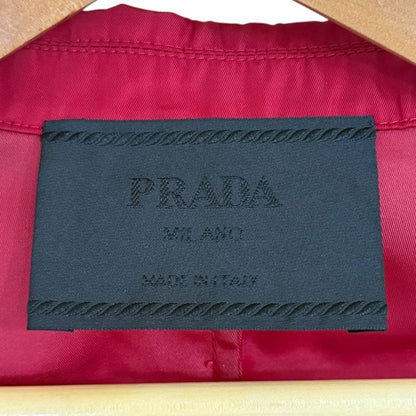 Good Prada Vintage Nylon Jacket Size 42 Red Ladies Used