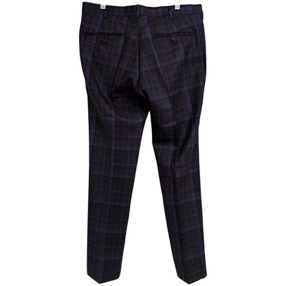 Gucci Checkered Slack Pants 44 Purple and Gray Men's Used