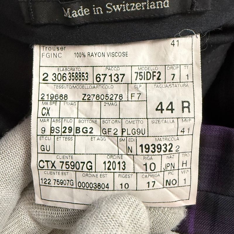 Gucci Checkered Slack Pants 44 Purple and Gray Men's Used