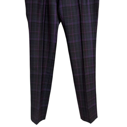Gucci Checkered Slack Pants 44 Purple and Gray Men's Used