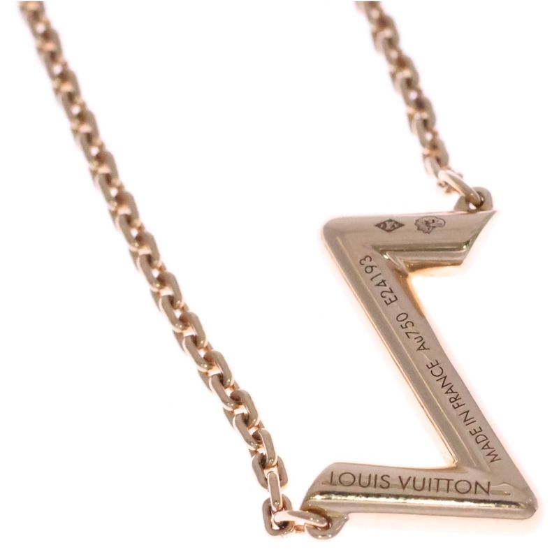 Louis Vuitton LV Volt Upside Down Bracelet Chain Pink Gold 750pg 4.8g Q95977