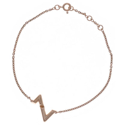 Louis Vuitton LV Volt Upside Down Bracelet Chain Pink Gold 750pg 4.8g Q95977