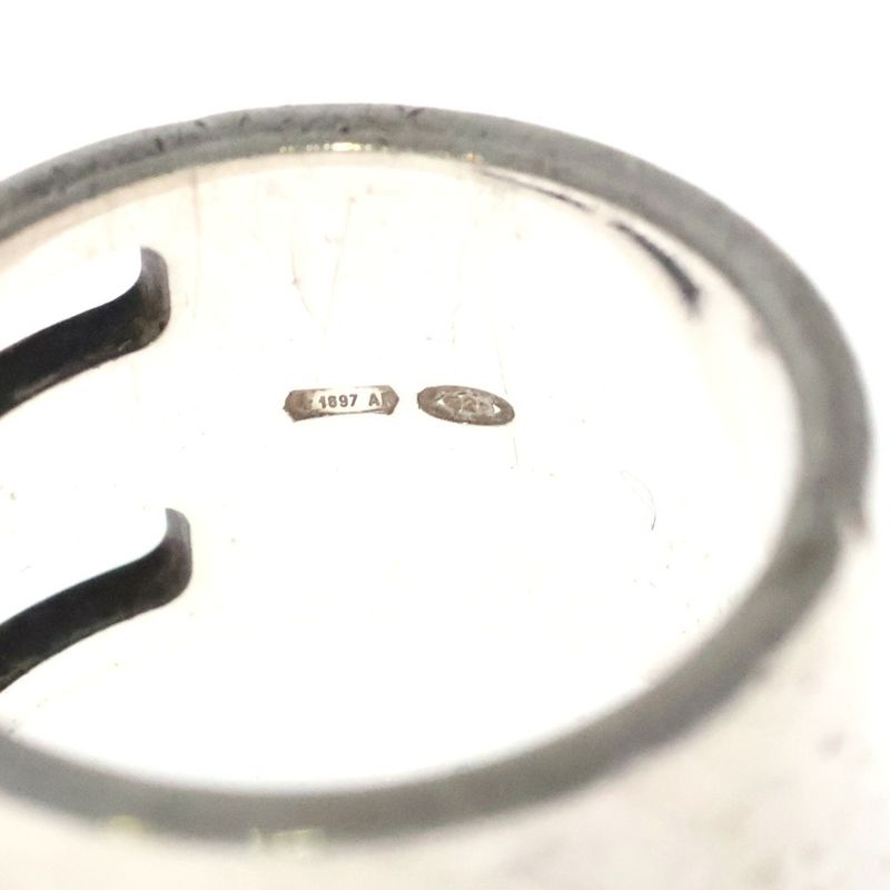 Gucci Bis Design Logo Ring Silver 925