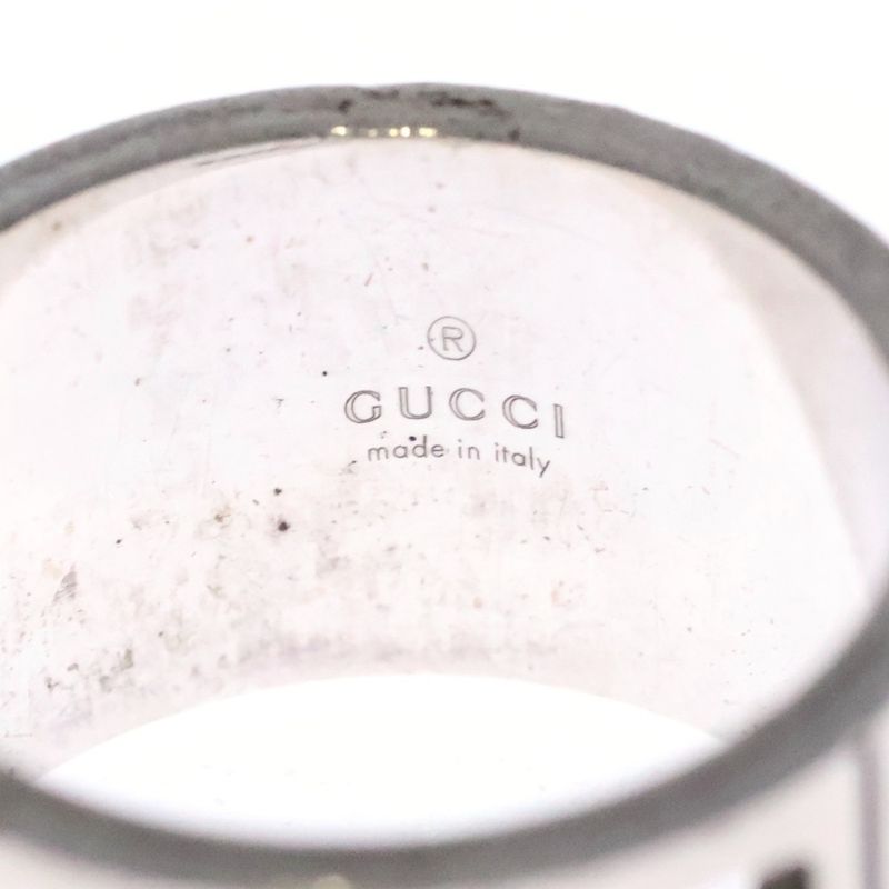 Gucci Bis Design Logo Ring Silver 925