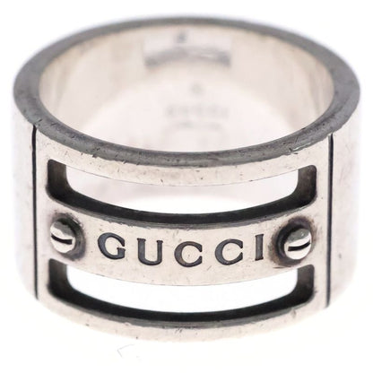 Gucci Bis Design Logo Ring Silver 925