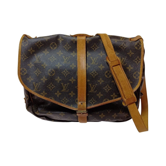 Louis Vuitton Monogram Saumur 35 Shoulder Bag M42254 Brown