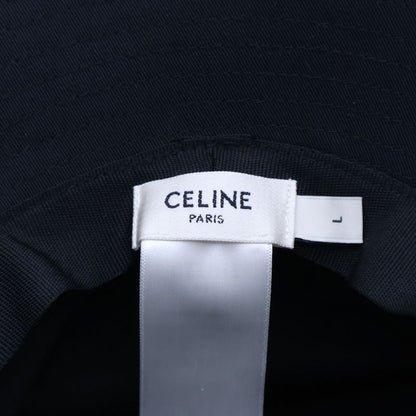 Celine Triomphe Bucket Hat Black Canvas Cotton L C455064