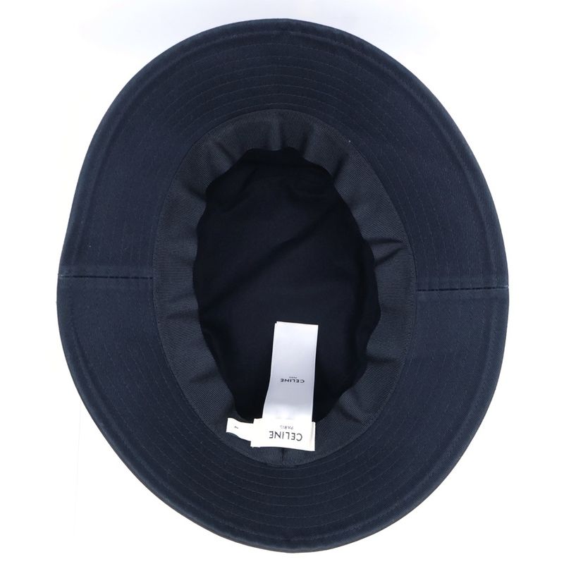 Celine Triomphe Bucket Hat Black Canvas Cotton L C455064