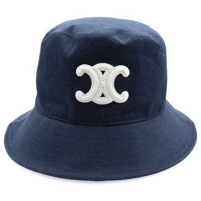 Celine Triomphe Bucket Hat Black Canvas Cotton L C455064