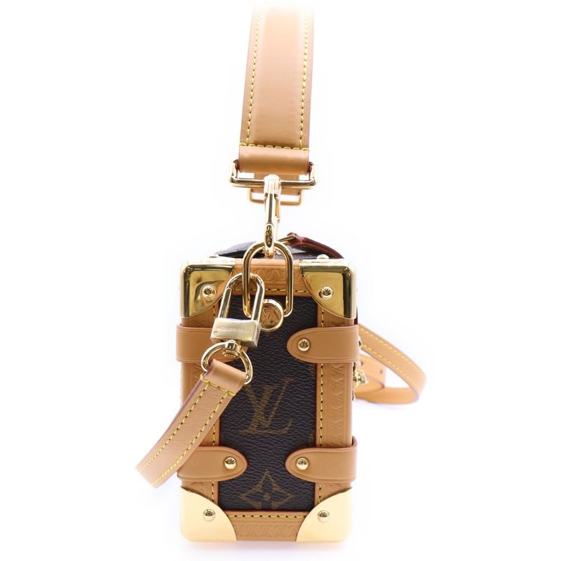 Louis Vuitton Monogram Side Trunk PM 2WAY Handbag Brown M46815