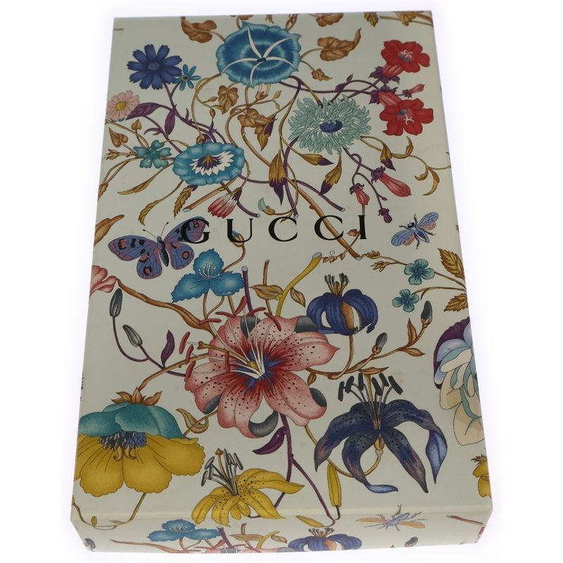 Gucci Floral Print Flower Shoulder Wallet Chain Wallet Shoulder Bag Mini Bag