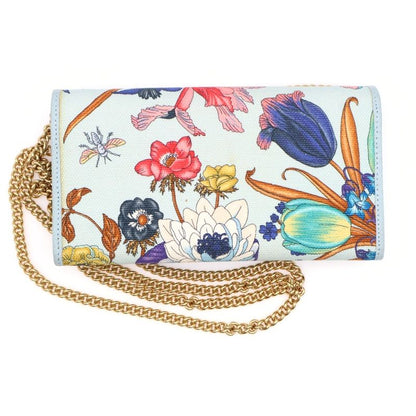Gucci Floral Print Flower Shoulder Wallet Chain Wallet Shoulder Bag Mini Bag