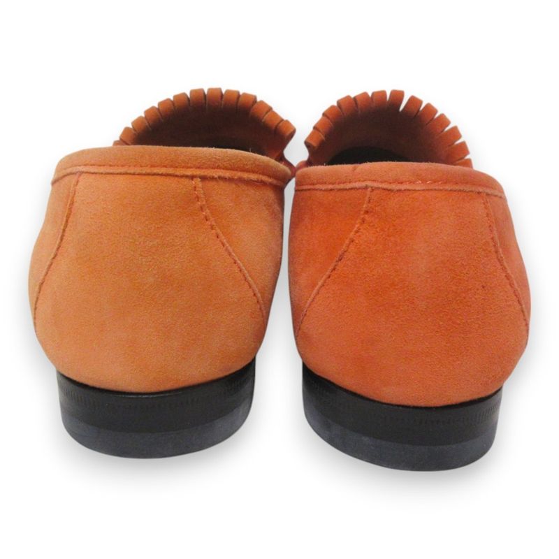 Good Gucci Suede Leather Horsebit Fringe Loafer Moccasins 36.5 Approx 23.5cm