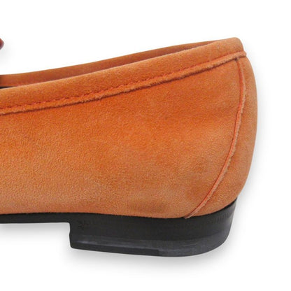 Good Gucci Suede Leather Horsebit Fringe Loafer Moccasins 36.5 Approx 23.5cm