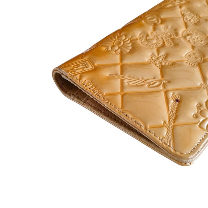 Good Chanel Coco Mark Symbol Charm Icon Bifold Long Wallet Long Wallet A37151