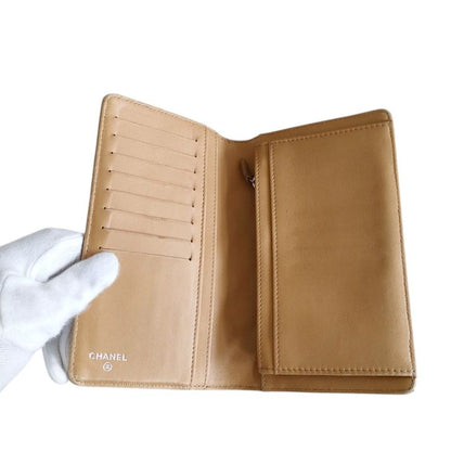 Good Chanel Coco Mark Symbol Charm Icon Bifold Long Wallet Long Wallet A37151
